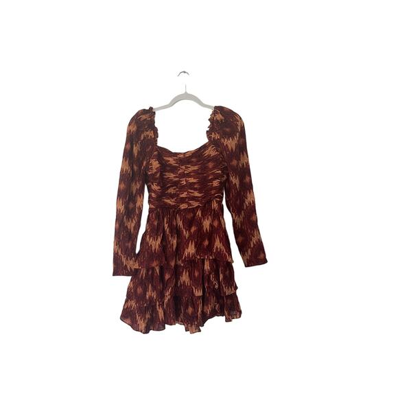 House Of Harlow 1960 x Revolve Cotton Mini Dress Boho Long Sleeve - Picture 4 of 6